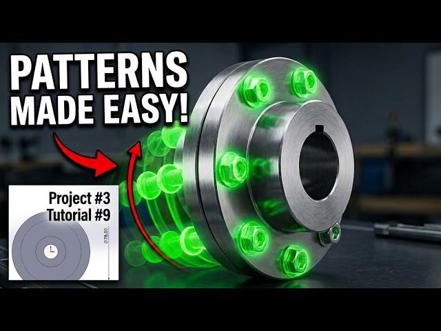 SolidWorks Flange Coupling: Master Circular Pattern in 3D CAD|Project#3