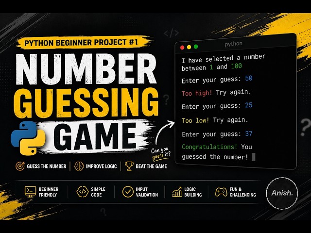 Python Beginner Project #1 | Number Guessing Game
