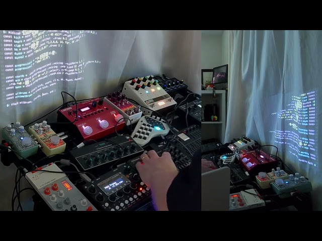 MIDI only Strudel Jam - all sounds from synths + effects