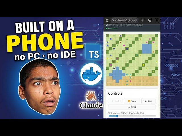 I built a full stack app on phone with Claude, TS, Vite and Python 