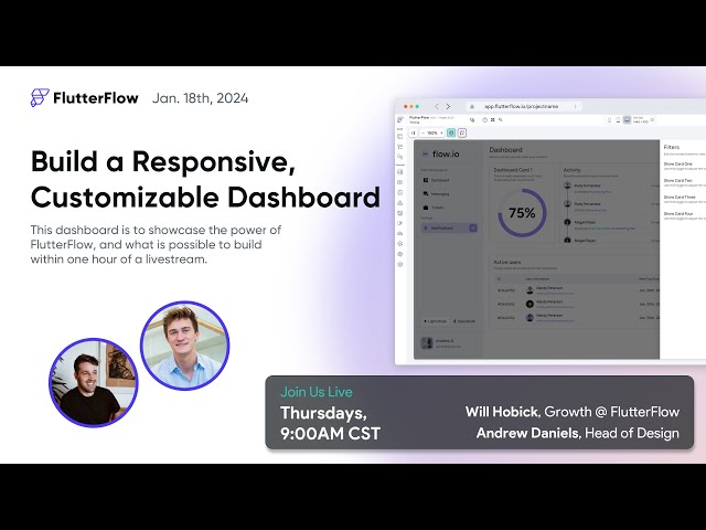 Live Building Responsive Dashboard in FlutterFlow