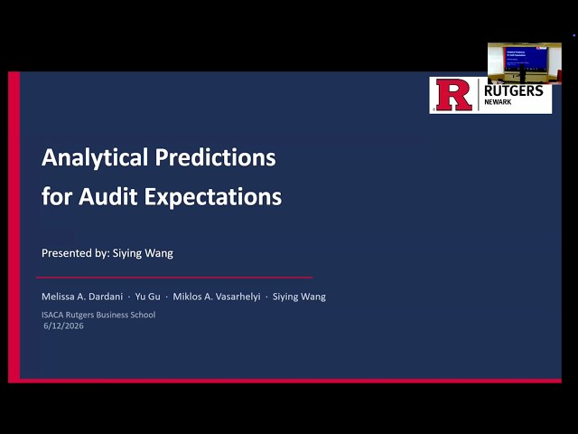 Analytical Predictions for Audit Expectations | Siying Wang