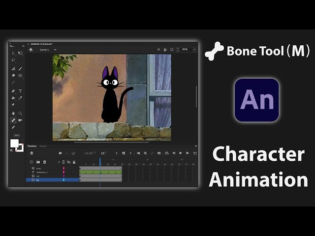 Character Animation using "Bone Tool" in Adobe Animate CC