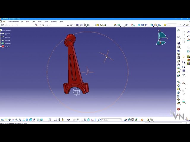 Design Connecting Rod in catia # Mechanical designing #catiav5tutorial #design #part 2 #engine assm.