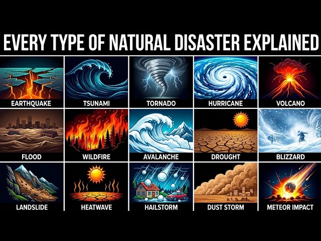 Every Type of Natural Disaster Explained in 16 minutes