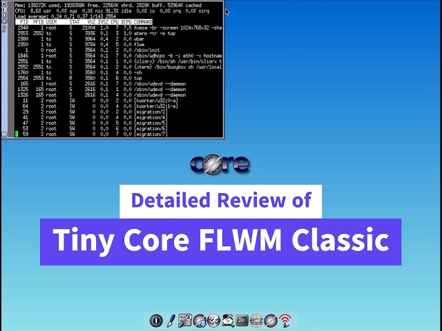 Detailed Review of Tiny Core FLWM Classic