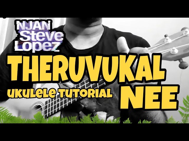 Theruvukal Nee - Njan SteveLopez| Ukulele Tutorials Malayalam | SIMPLE LESSON | Alen Jojan മലയാളം
