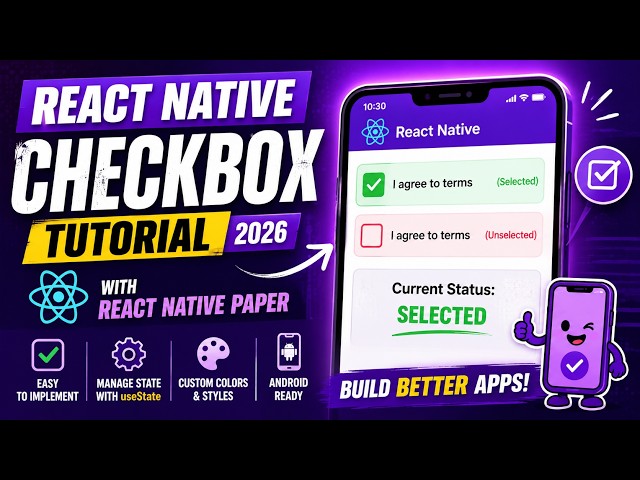 React Native Checkbox Example | React Native Paper Checkbox | Android Tutorial | IT WALA