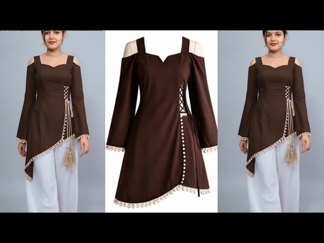 🔥Viral Instagram Kurti Design: Full Cutting and Stitching Tutorial/viral short kurti/short kurti