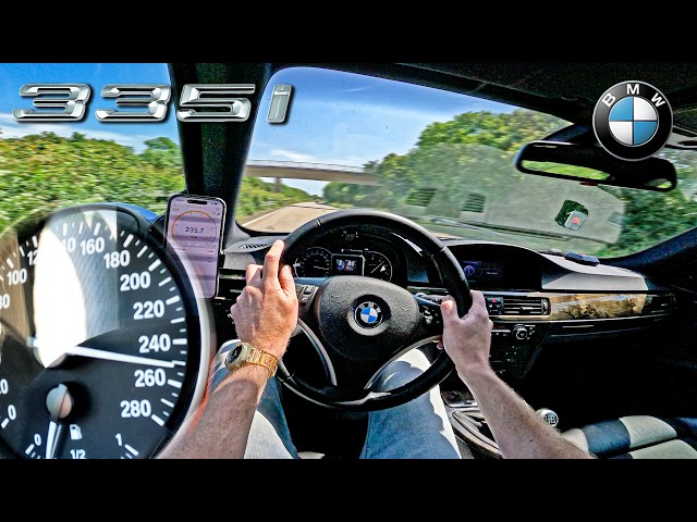 BONE STOCK BMW 335i E92 N54 BiTurbo on the UNLIMITED AUTOBAHN