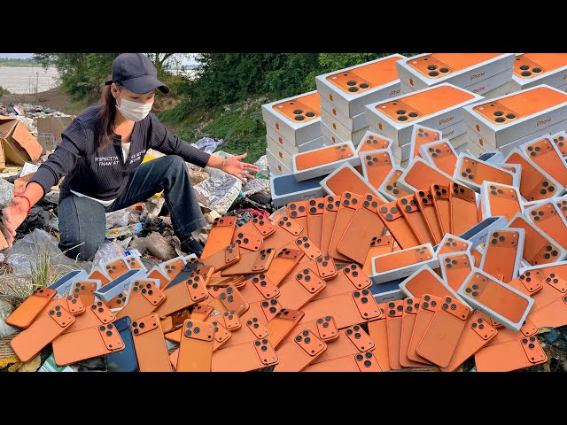 Was!! Amazing!! i found a lots of New iPhone 17 Pro Max at the garbage dump !! Restore Cracked Phone