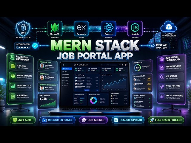 🚀 Job Portal App Using MERN Stack | Full Stack Project (MongoDB, Express.js, React.js, Node.js)