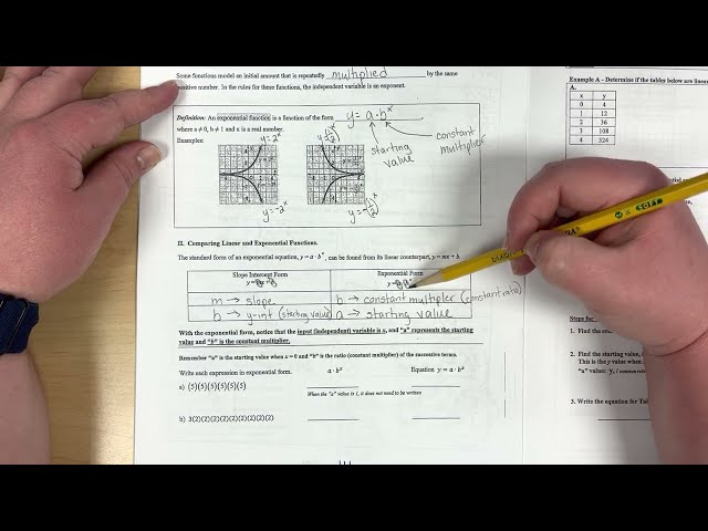 Exponential Functions and Exponential Graphs