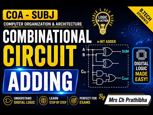 Computer Organization & Architecture | Combinational Circuit Adding | By Mrs. Ch. Prathibha
