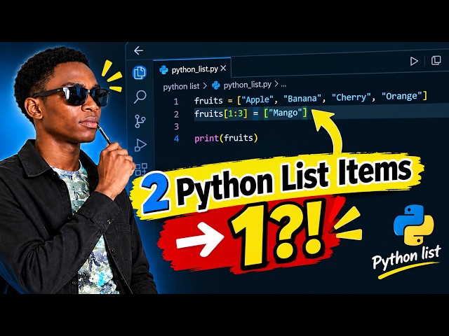 How to Replace 2 Python List Items with 1! 🤯 | Python List Trick