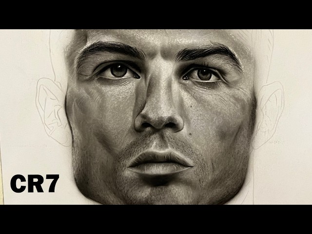 Drawing Ronaldo's Skin Texture in Hyperrealism ✏️