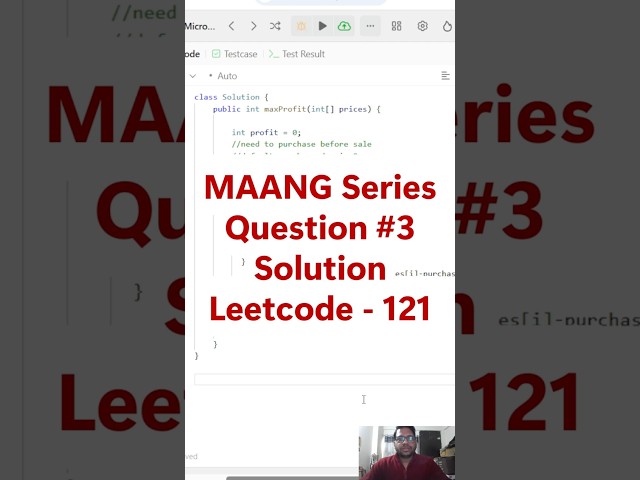 🔥Best Time to Buy and Sell Stock | Leetcode 121| #ytshorts #shorts #ytshortsindia