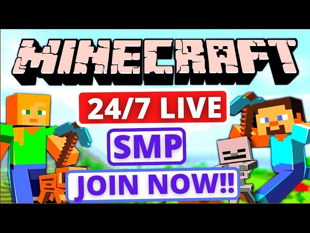 Minecraft Stream gameplay 24/7 Server for Java + PE