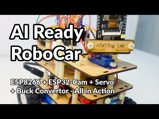 AI Ready Robocar | DIY | ESP8266 + ESP32‑CAM + Servo + Buck Convertor - All in Action