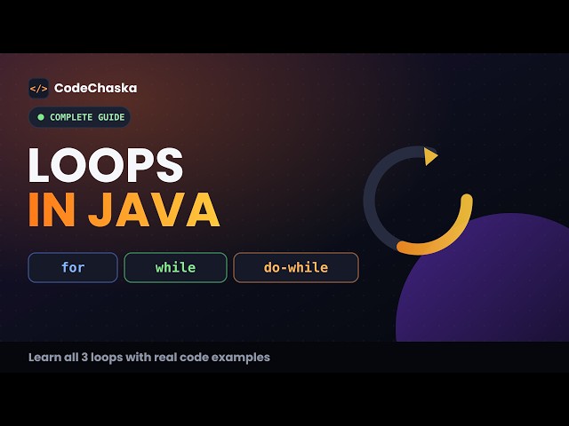 Loops in Java Explained – For, While & Do-While Loop (Complete Guide)