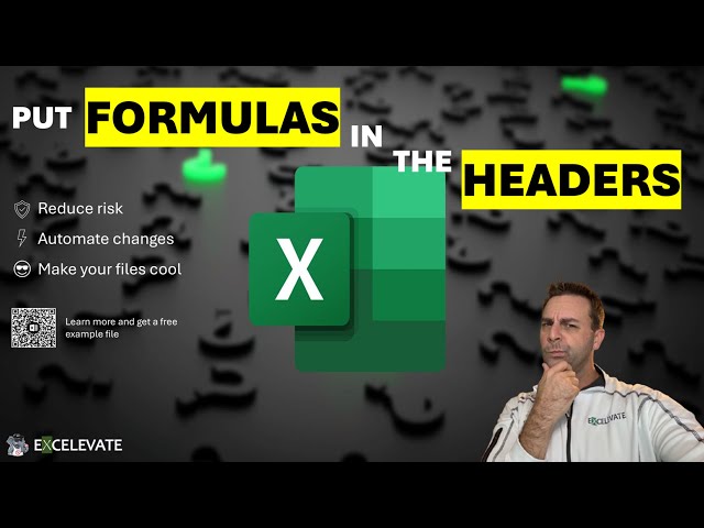 Put Excel Formulas in the Headers [FREE WORKBOOK!]