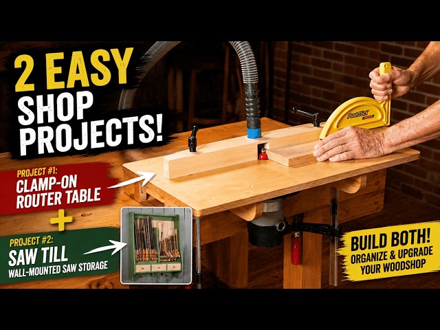 Build 2 Easy Woodworking Shop Projects | Router Table & Saw Till