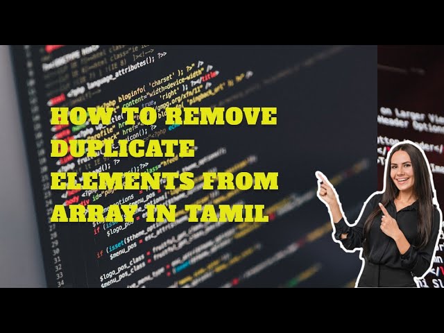 How to remove duplicate elements from array in Tamil #frontend #javascript #javascripttamil