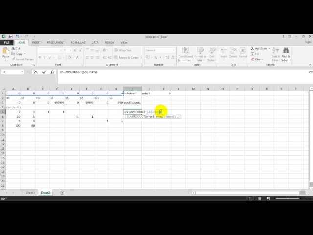 Using excel solver for goal programming (The preemptive method)