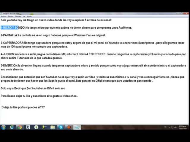 5 Cosas sobre los errores de mi canal | 2# Video |