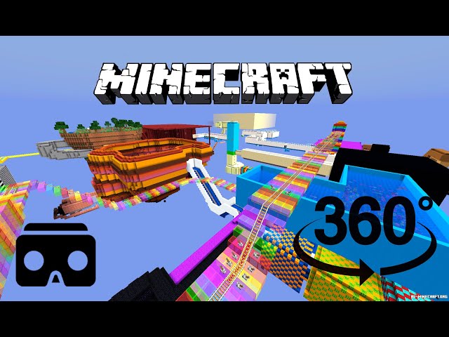 Great Roller Coaster in 360 ° - Minecraft [VR] 4K