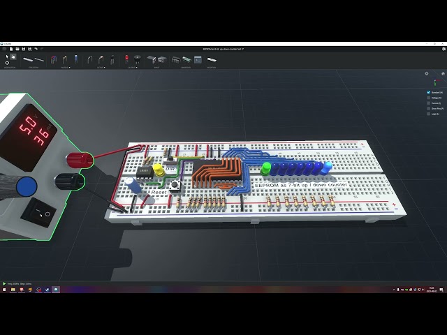 EEPROM as up/down-counter (binary and gray code)