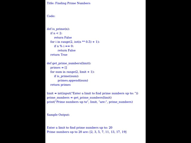 Finding Prime Numbers (Python) [datasciencecookie.com]