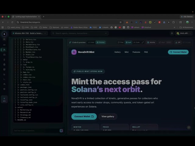 HiveMind: An AI Workforce on Solana (Colosseum Hackathon Demo)
