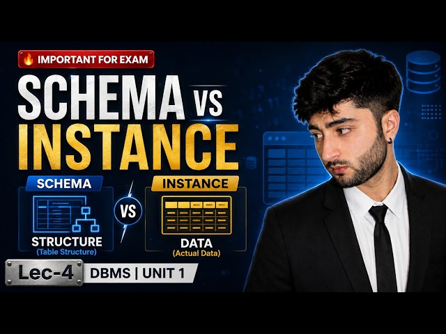 Schema vs Instance in DBMS 🔥 | Most Important Difference + Examples | DBMS Unit 1