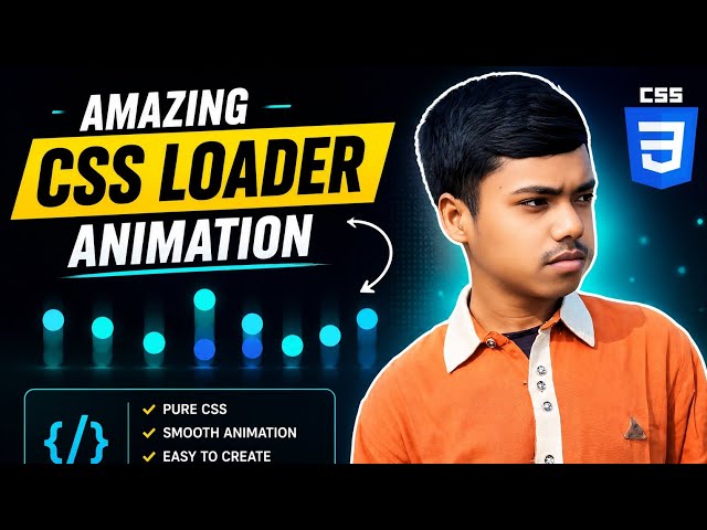 Amazing CSS Loading Animation Using Pure CSS | Bouncing Balls Loader