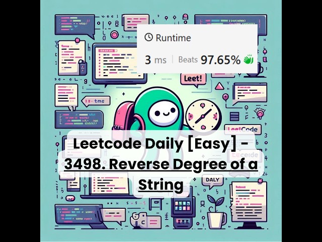 3498. Reverse Degree of a String [Easy] | Leetcode Daily | 9-20-26