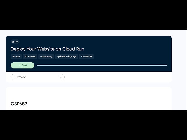 Deploy Your Website on Cloud Run (GSP659) | Google Cloud Skills Boost Lab | Complete Tutorial