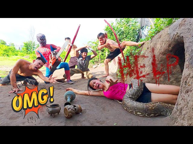 Giant python attacks near mysterious cave?! A spectacular rescue in the green forest - Part 5