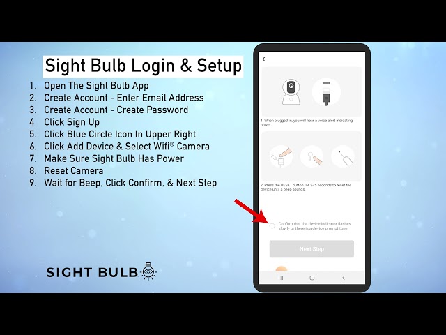 Sight Bulb - How to: A Android  1B Login and Camera Setup  Initial Setup