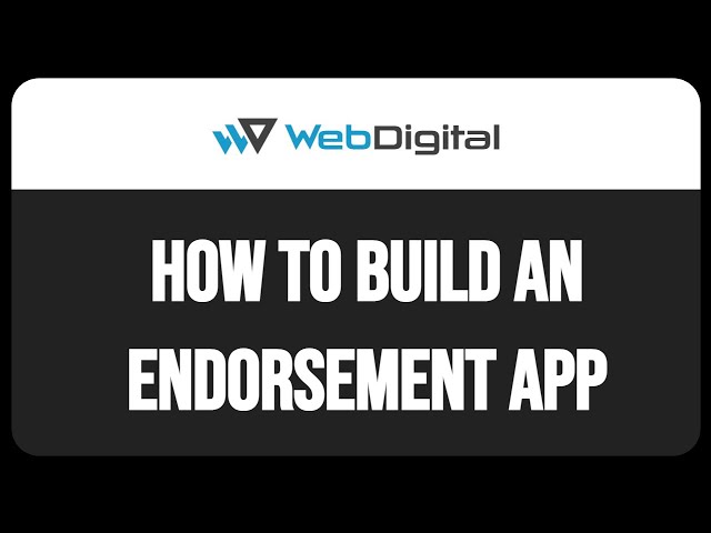 How to Create an Endorsement App in 12 minutes