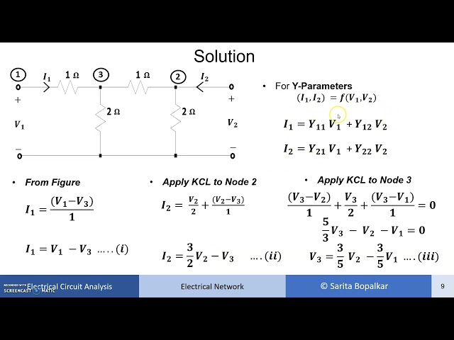 Example On Y parameter