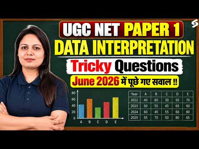 UGC NET Paper 1 | Data Interpretation UGC NET Paper 1 | Data Interpretation For UGC NET By Priti Mam