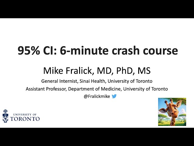 Intro to 95% confidence intervals: 6 min crash course