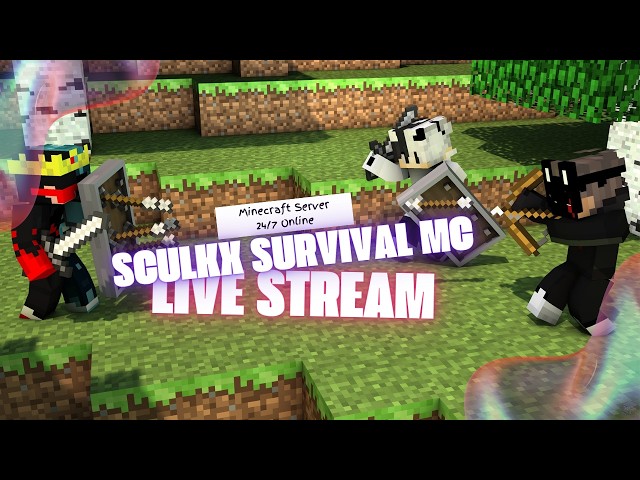 Minecraft Live 100 Days Survival 🔴 Day 1 — Minecraft Live Stream Hindi