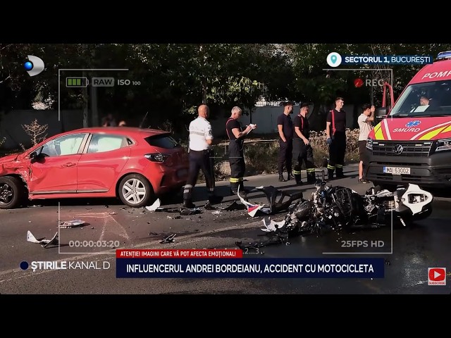Kanal D News - Influencer Andrei Bordeianu, motorcycle accident! | Evening Edition