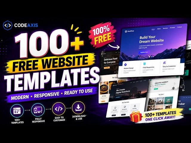 🔥 Best FREE Website Templates for Developers | Download, Customize & Launch Your Website (2026)