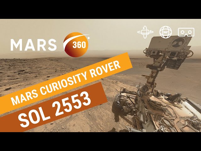 Mars 360: NASA's Mars Curiosity Rover - Sol 2553 (360video 8K)