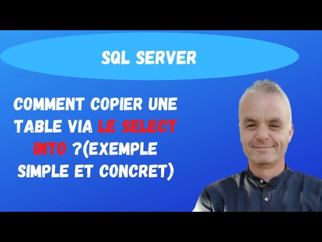 Discover SELECT INTO in TRANSACT-SQL | SQL Server (simple example)