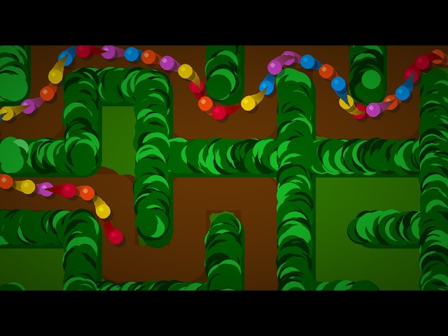 Relaxing Snake Walk In Garden | Neon Balls Simulation