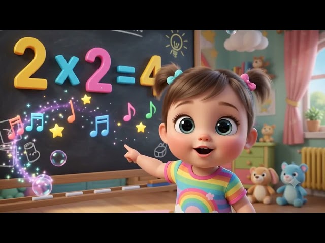 🧠 Learn Maths with Fun! Cute Baby Learning Table of 2 #Shorts #BooBooKids